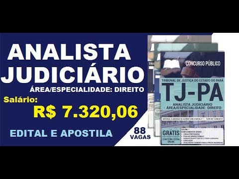 Edital Apostila Concurso TJ PA 2020 Analista Judiciário – Área,Especialidade: Direito