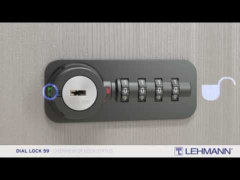 Serrure à code pour casier à pêne ou à came - Dial Lock 59 Fix code LEHMANN