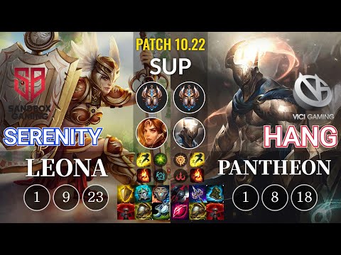 SB Serenity Leona vs VG Hang Pantheon Sup - KR Patch 10.22