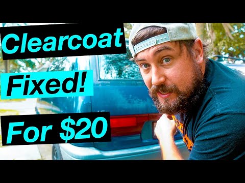 How to fix Faded Car Paint |  Peeling Clear Coat repair | Toyota Previa Minivan Camper Conversion