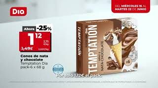 Dia Oferta Conos de Helado Temptation anuncio