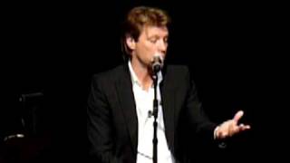 Bon Jovi - Banter Master Class in Songwriting Jon - Alice Tully Hall, NYC 11-16-2009