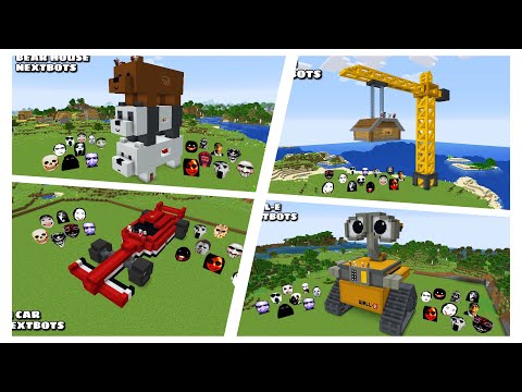 COMPILATION OF BEST SURVIVAL HOUSES WITH NEXTBOTS Part 4 in Minecraft - Gameplay - Coffin Meme