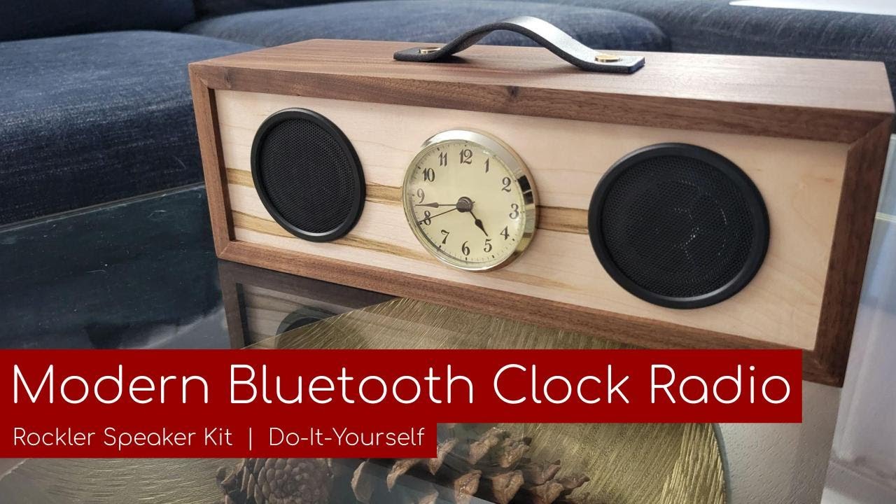 Modern Bluetooth Clock Radio Build | Rockler Speaker Kit | Work Tunes