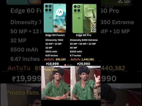 Moto Edge 60 Fusion vs Moto Edge 60 Pro 🤯 comparison #motoedge60pro #motoedge60fusion