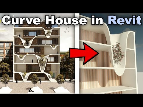 Curve House Facade in Revit Tutorial