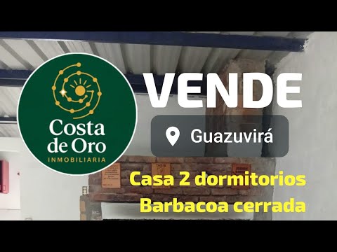 Inmobiliaria Costa de Oro vende casa 2 dormitorios Guazuvirá lado Sur Canelones