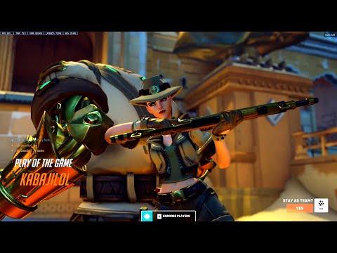 KABAJI WIDOW AND ASHE GAMEPLAY - POTG! [ OVERWATCH 2 TOP 500 SEASON 2 ]