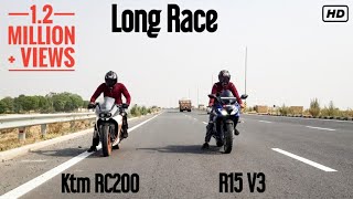 R15 v3 vs Ktm RC200 Top End Long Race Must Watch�