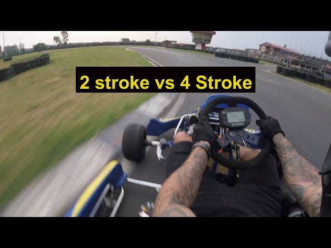 Rotax Senior Max 125cc two stroke vs Honda 390cc 4 stroke