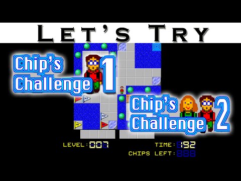 Let's Try Chip's Challenge 1 and 2 - Puzzle Gameplay