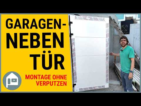 Alu Garagen Nebentür selbst einbauen: Bohren, Ausrichten, Dübeln, Einhängen, Mörteln, Verblenden