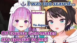Subaru finally reads letter Aqua wrote to her before Aqua graduated and replied [hololive/ENG Subs]