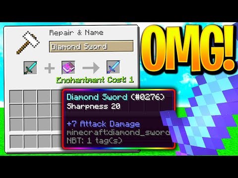 Ultimate Minecraft Sharpness 20 Diamond Sword Hack!