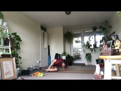 Yoga Transition 8 Angle Pose to Koundinyasana 2