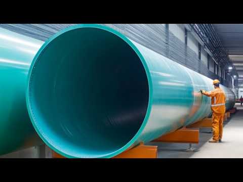 How Giant Plastic Pipes & Water Tanks Are Made. Plastic Tubing Extrusion & Plastic Products Making