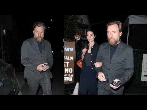 Ewan McGregor and Mary Elizabeth Winstead step out for dinner in Santa Monica!