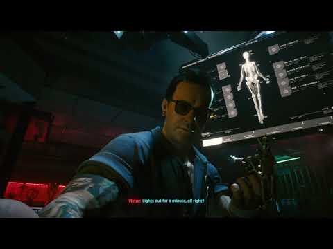 Cyberpunk 2077 Ripperdoc Scene - PS4 Gameplay