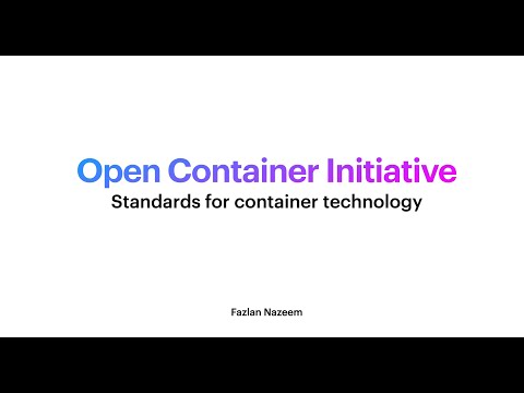 Open Container Initiative (OCI) Basics