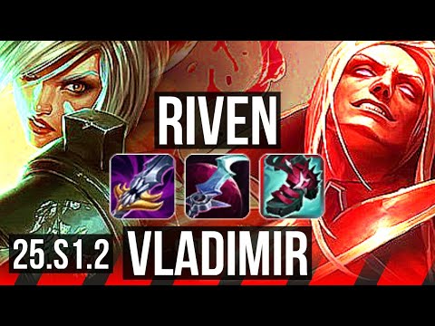 RIVEN vs VLADIMIR (TOP) | 10/1/5, 6 solo kills, Legendary | NA Challenger | 25.S1.2