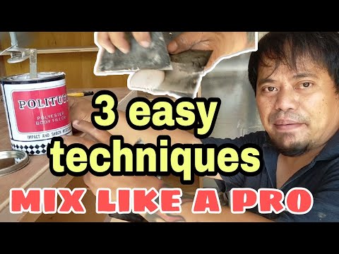 3 techniques how to mix pulituff /body filler