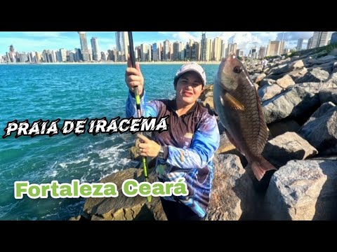 PESCARIA NA PRAIA DE IRACEMA FORTALEZA CEARÁ 🏖️😃