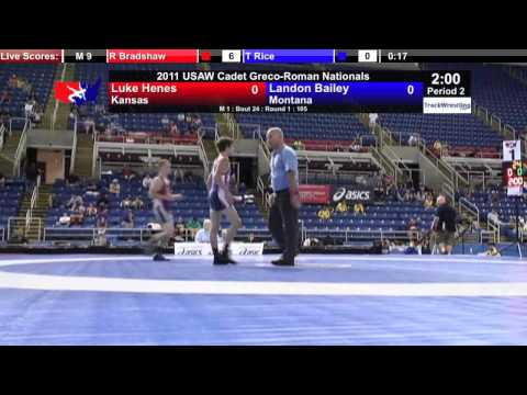 Cadet Greco 105 - Landon Bailey (MT) vs. Luke Henes (KS)