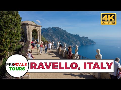 Walking in Ravello & the Villa Cimbrone [4K|60fps] (Binaural Sounds)