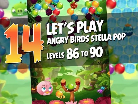 Let's Play Angry Birds Stella Pop - Part 14 - Levels 86 to 90 - Monument Mountains