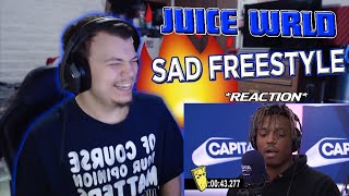 He Legit Made a Whole Song🔥 | JUICE WRLD Freestyles to SAD beat by XXXTENTACION *REACTION*