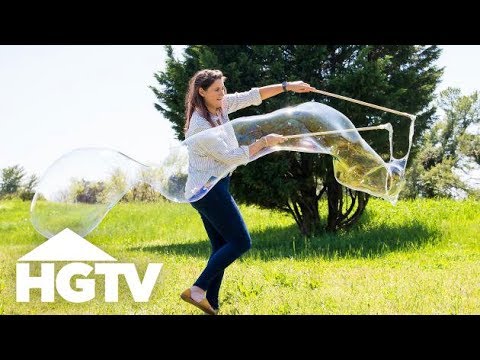 DIY Giant Bubble Wand and Solution | HGTV