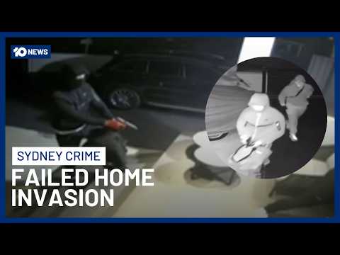 CCTV Shows Moment Sydney Trio Attempt To Shoot Homeowner In Failed Home Invasion | 10 News