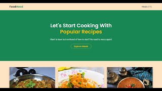 Meal Recipes Web app (JavaScript + Meals DB API)