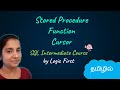 Stored Procedure Function And Cursor SQL Intermediate Course Logic First Tamil