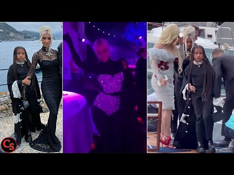 Kim Kardashian and Her Daughter North West Stunning Look at Kourtney's Wedding