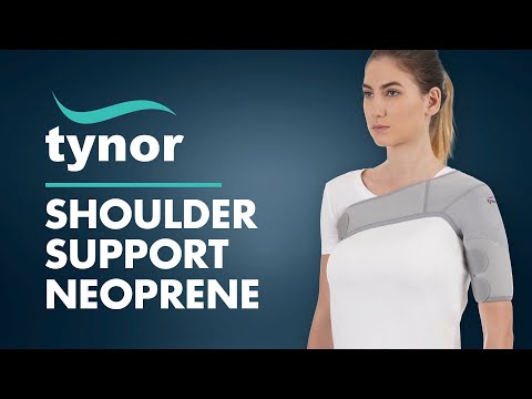 How to wear Tynor Shoulder Support (Neoprene) for support and protection of injured shoulder