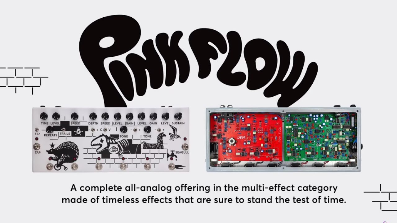 JAM Pink Flow, 7 pédales dans un boîtier inspiré par Gilmour