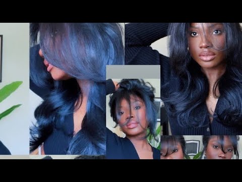 HOW TO : Curtain Bangs w. Layers on a Curly Wig .& How...