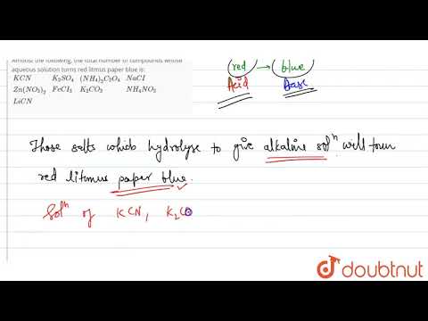 Amonst the following, the total  number of compounds whose aqueous solution turns red litmus paper