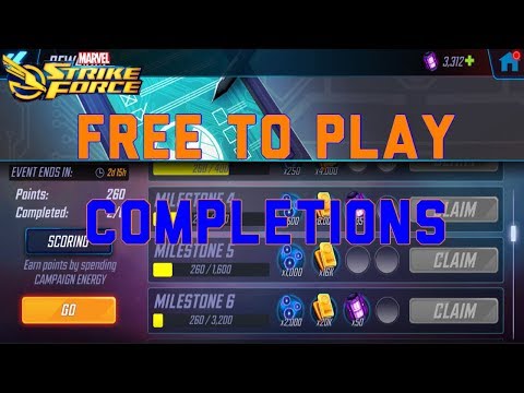 Completing Milestones - Marvel Strike Force