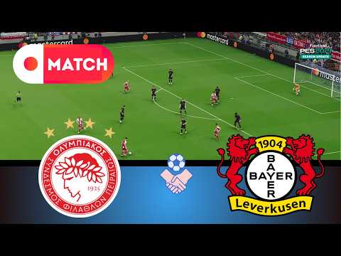 Olympiacos vs Leverkusen | Champions League 2025 Simulation | eFootball PES 21 Realistic Gameplay