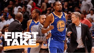 First Take reacts to Kevin Durant's ejection after fight with DeMarcus Cousins | First Take | ES