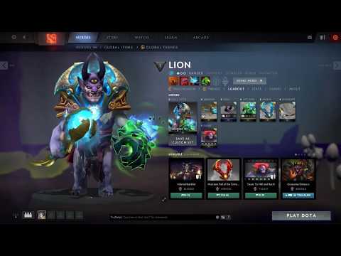DOTA 2 LION TI 8 IMMORTAL DEMO UNLOCK STYLE 2 IMMORTAL SETS