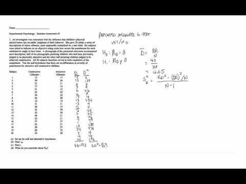 T-test (repeated measures) calculated by hand - Attractive - Hatala Testing