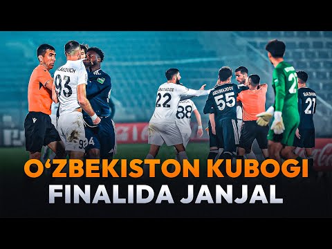 Paxtakor va Buxoro oʻyinida futbolchilar janjallashib ketgan vaziyat 