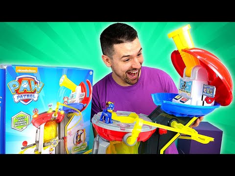 Unboxing della base segreta di Paw Patrol giocattoli! Video per bambini