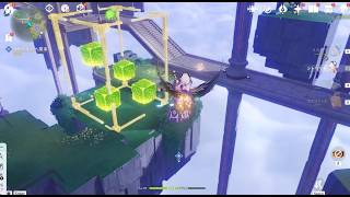 【原神】《千柱中央エリア（北側？）》草元素キューブのギミックを解除して、貴重な宝箱を１つ、精巧な宝箱１つ開ける　だけ　　（空の神殿）