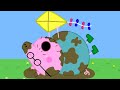 Peppa Pig And Mandy Mouse Fly A Kite