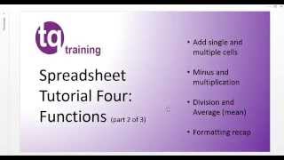 Download the video "Spreadsheet Functions 2of3"
