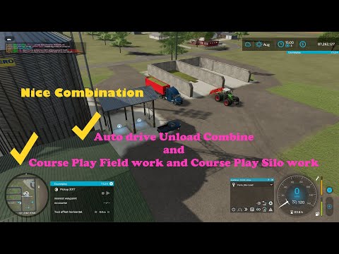 Farming Simulator 22 || Auto Drive & Course Play Silo Bunker Work